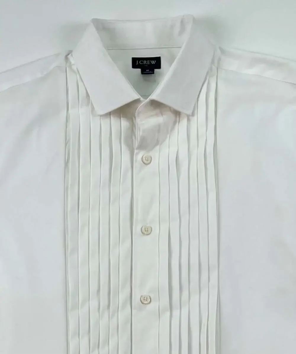 J. Crew Ludlow Slim-fit Pleated Bib Tuxedo Shirt White Medium